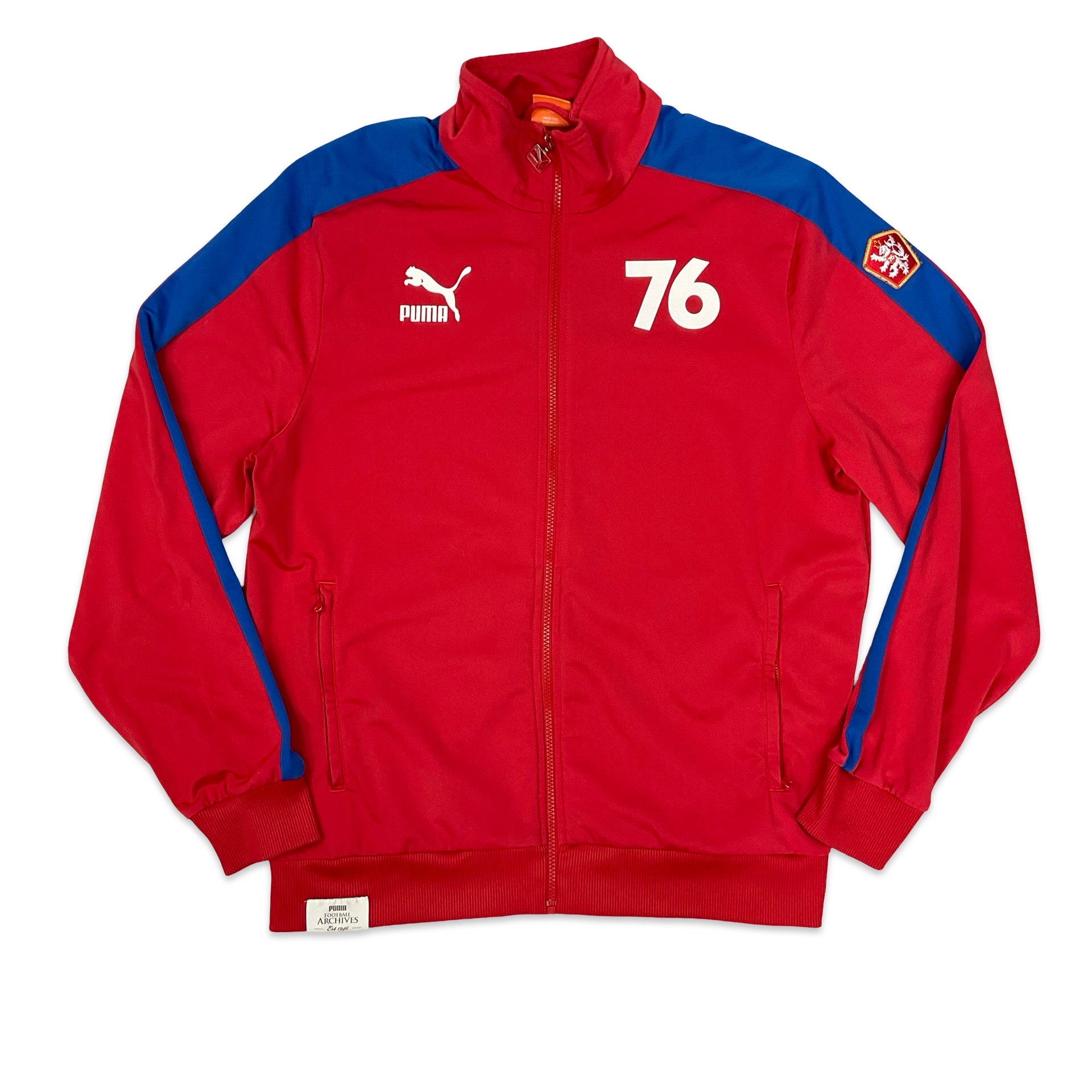 Puma Red Czechoslovakian Football Team Track Zip up L XL