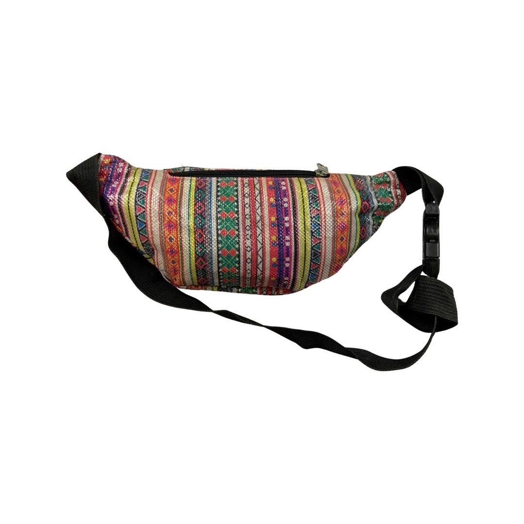 Vintage Multicolour Woven Bum Bag