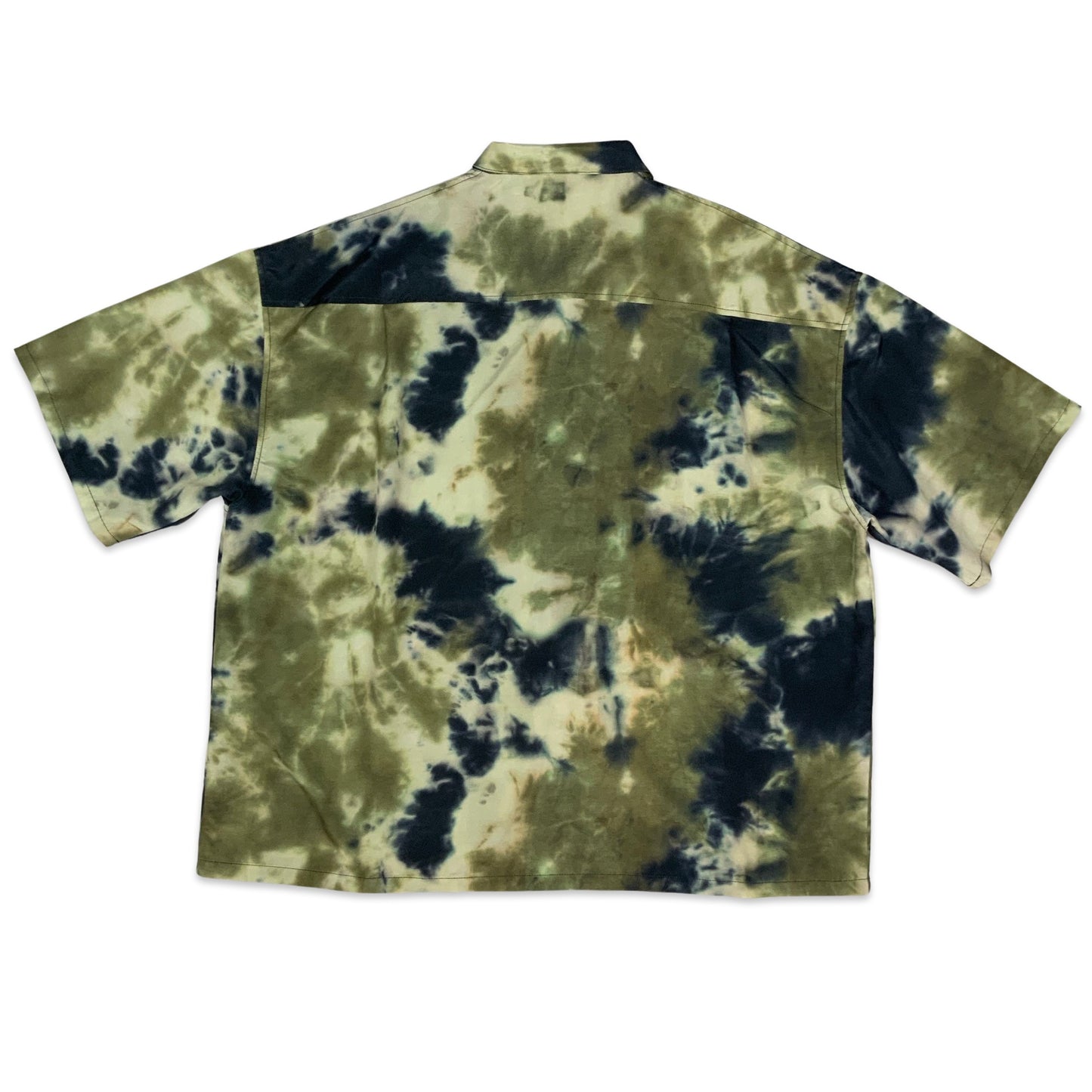 90s Green & Black Tye Dye Shirt XL