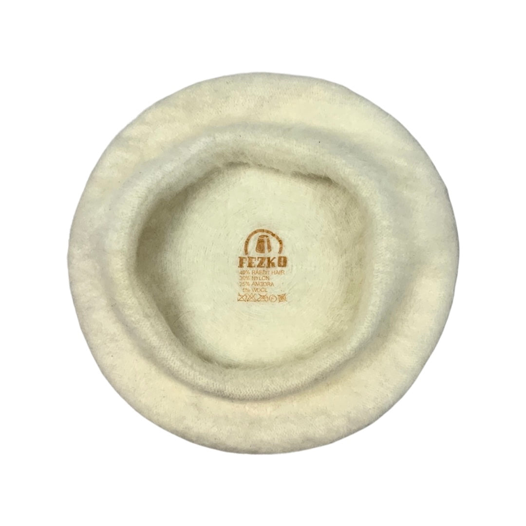 Vintage White Angora Beret