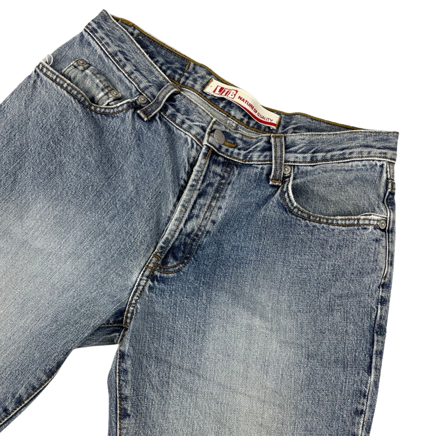 Vintage High Waisted Light Blue Wash Flared Denim Jeans 12