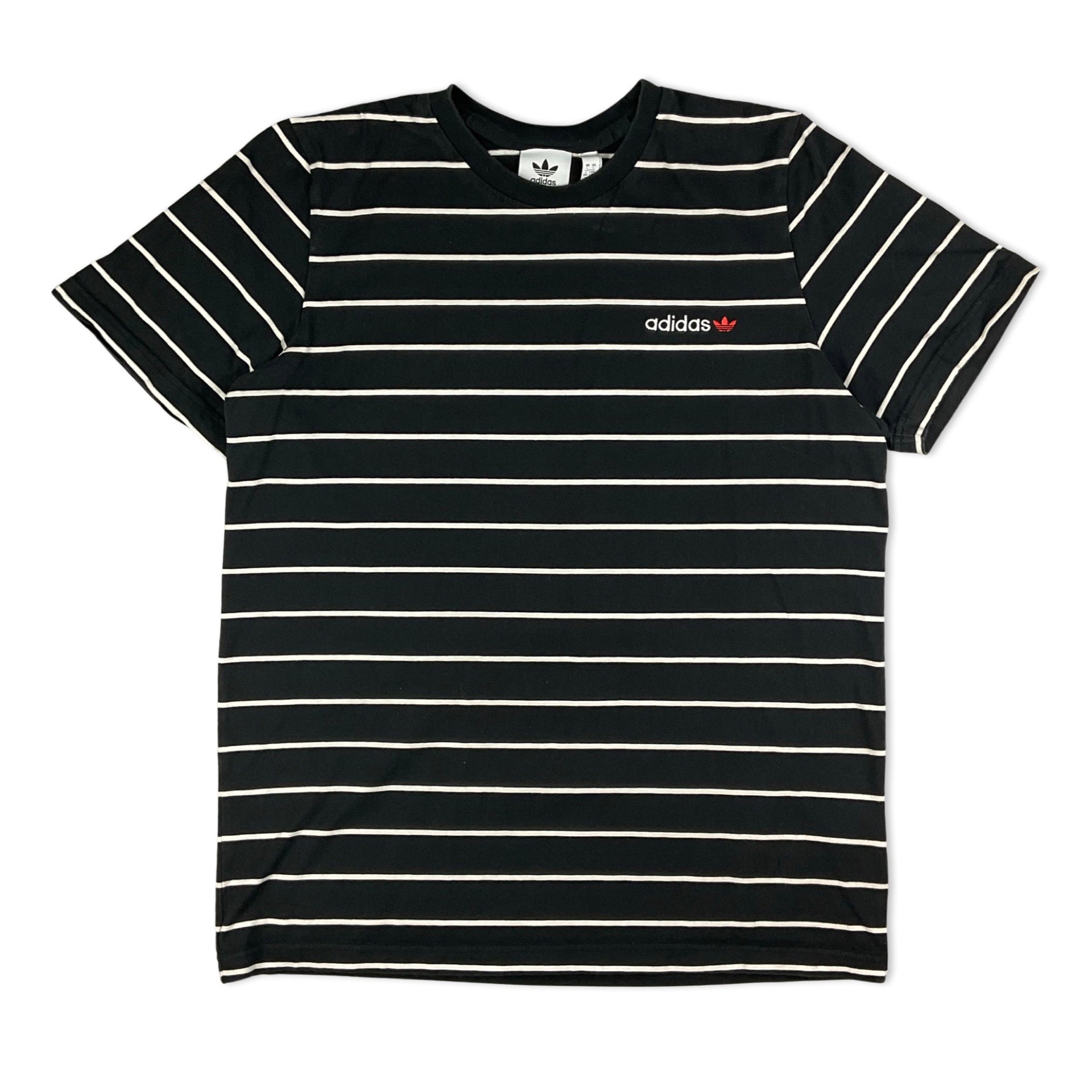 Adidas black and white clearance striped shirt