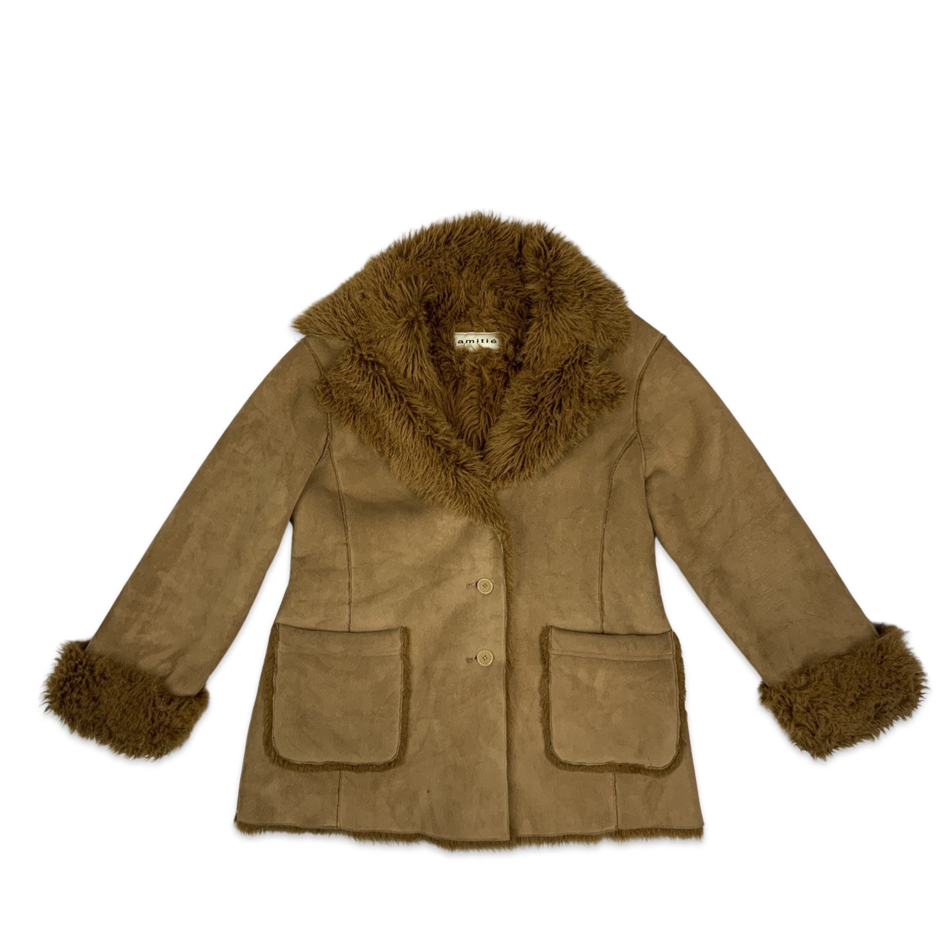 Vintage brown faux fur UK outlet 14 - 16