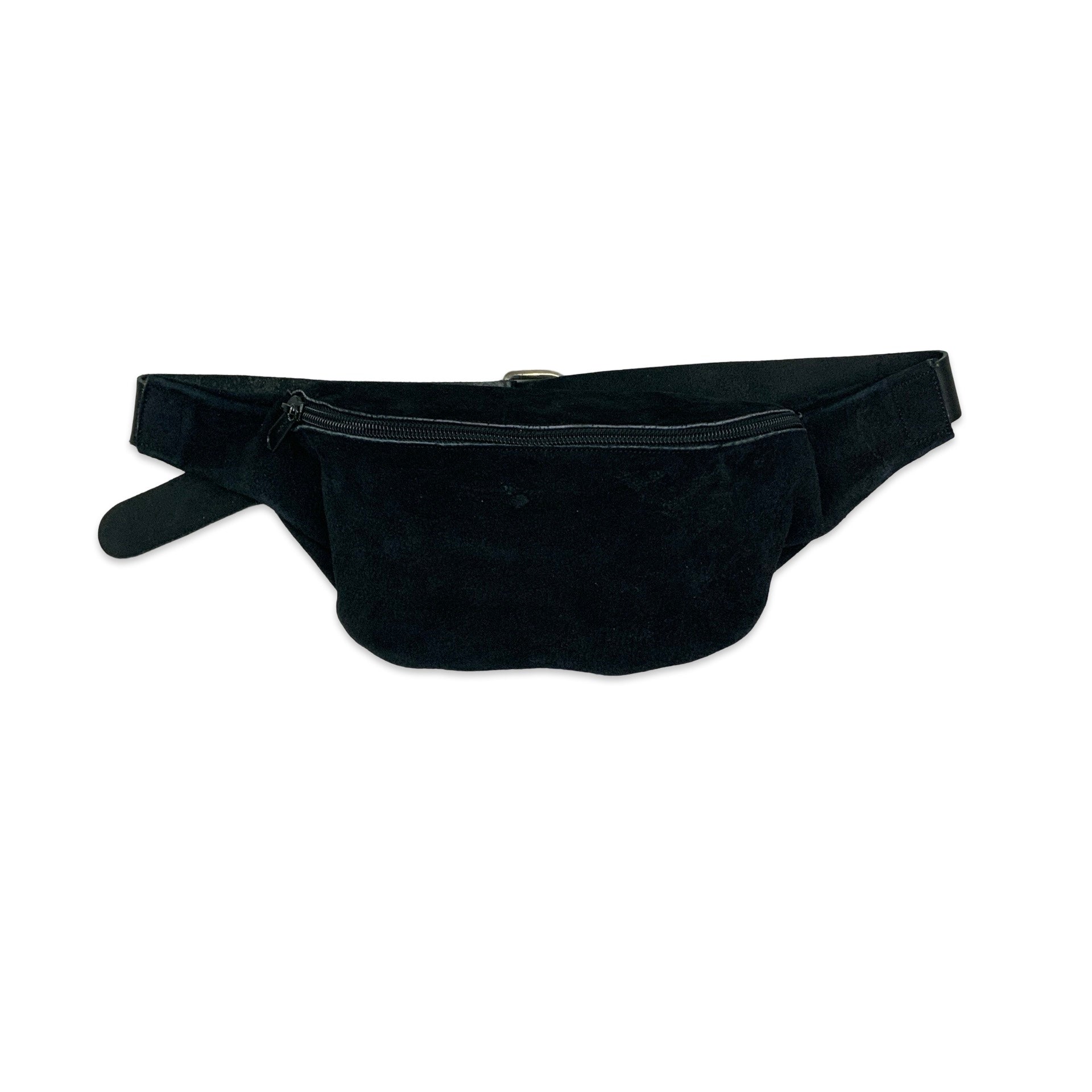 Black suede bum bag best sale