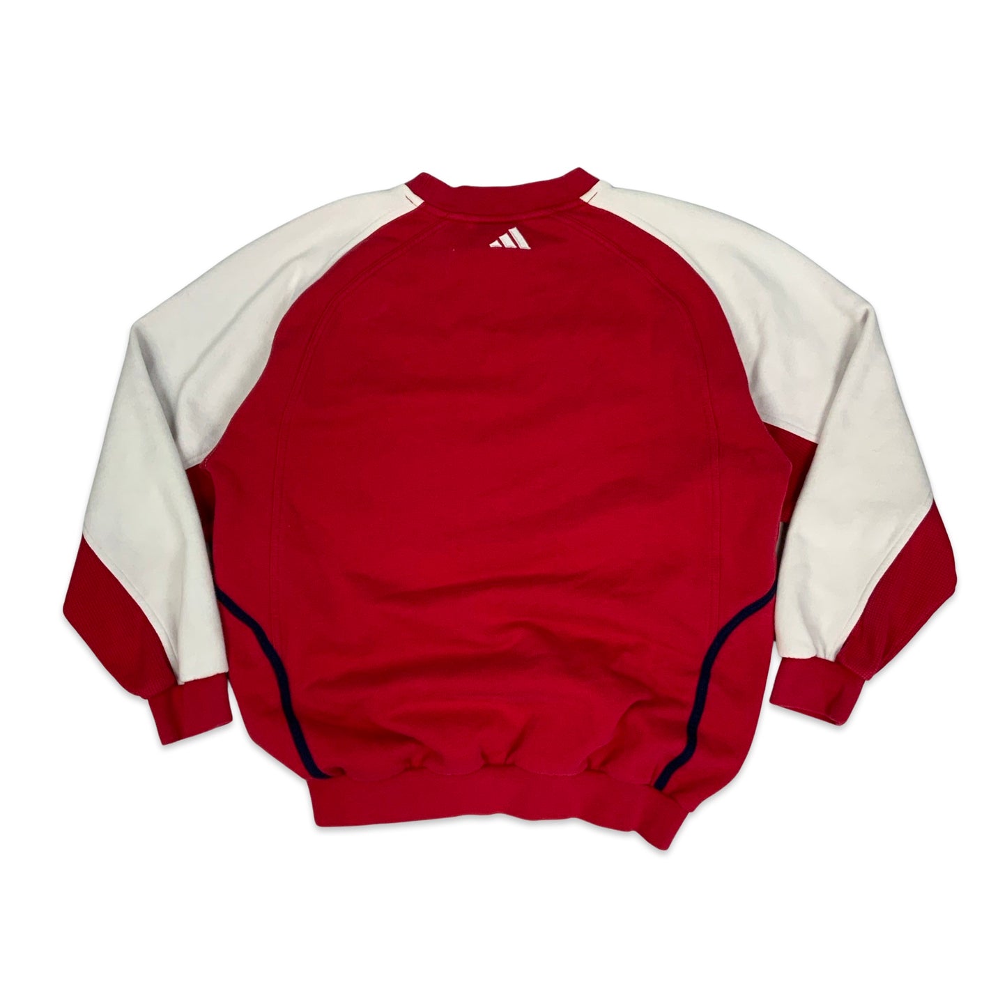 Vintage Y2K Adidas Bayern Munich Red & White Crew Neck Sweatshirt L XL