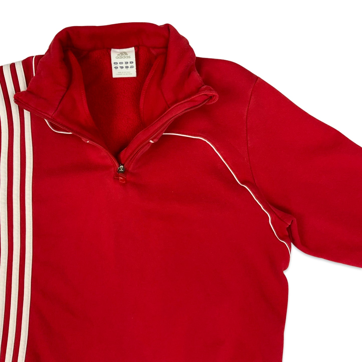Adidas Red 1/4-zip Sweatshirt M L