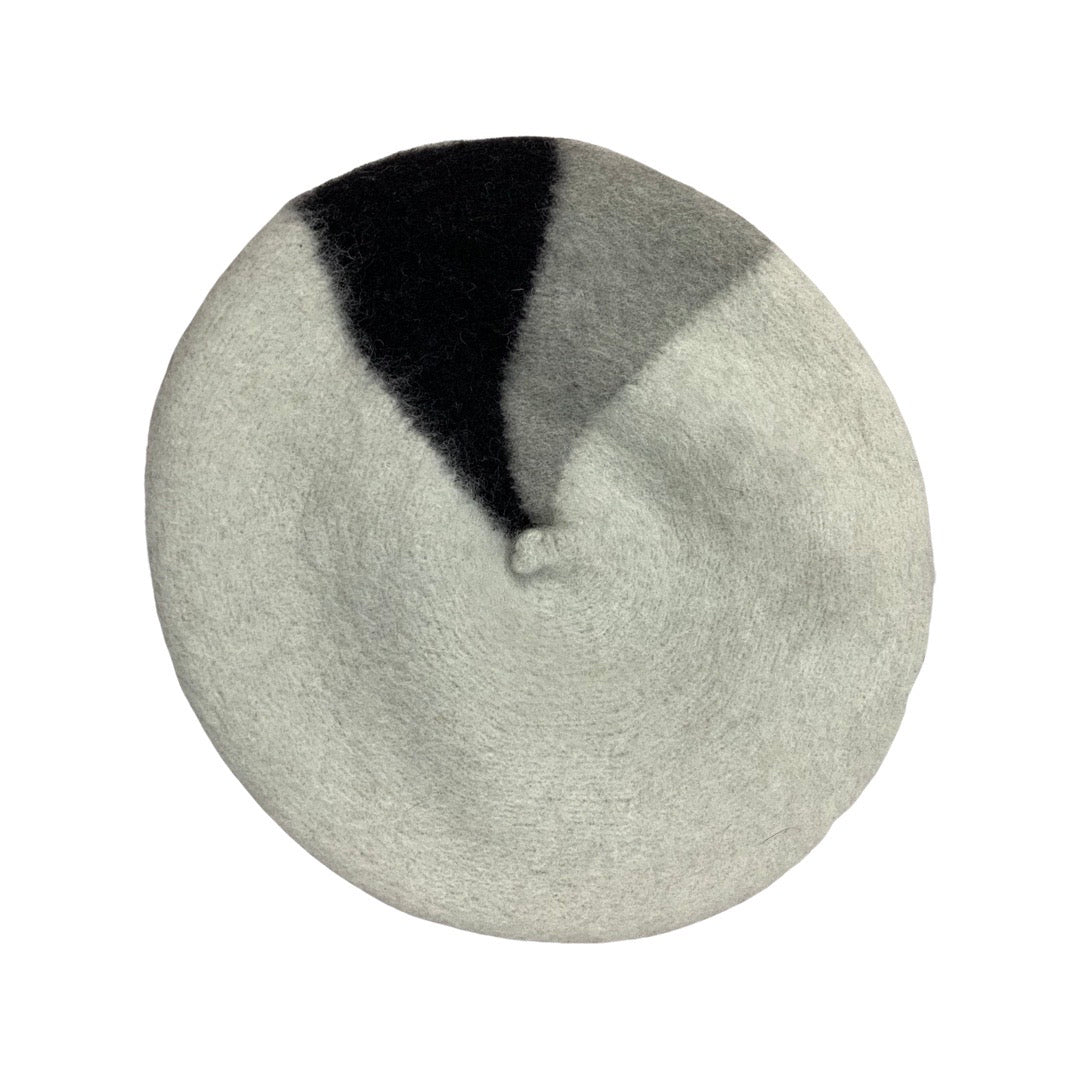 Vintage Grey Tricolour Beret