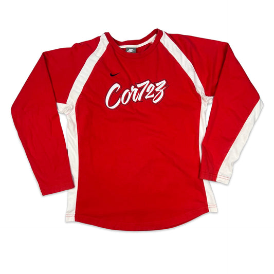 Nike Cortez Red & White Spell Out Tee XS S