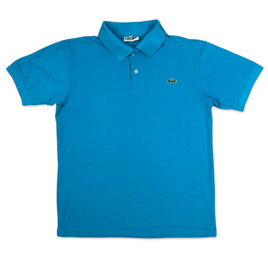 Vintage 80s Chemise Lacoste Light Blue Polo Shirt S M