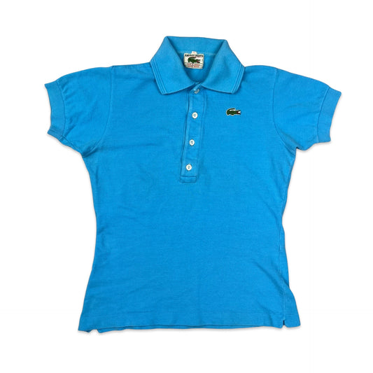 Vintage 80s Chemise Lacoste Blue Polo Shirt 6 8