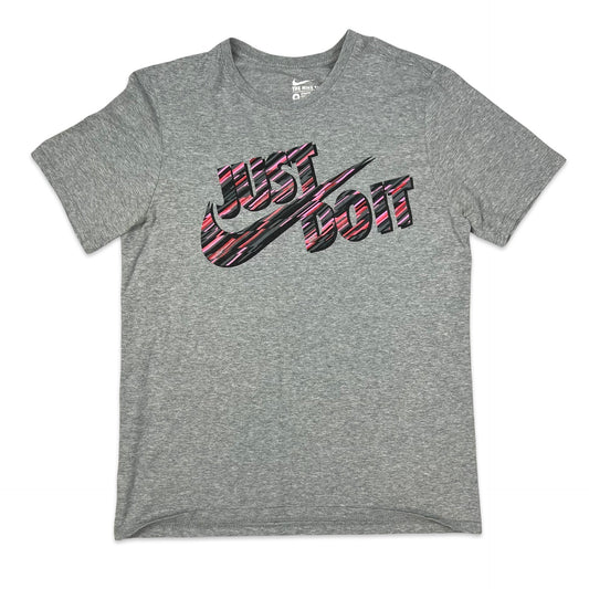 Nike Grey "Just Do It" Graphic Print Tee S M