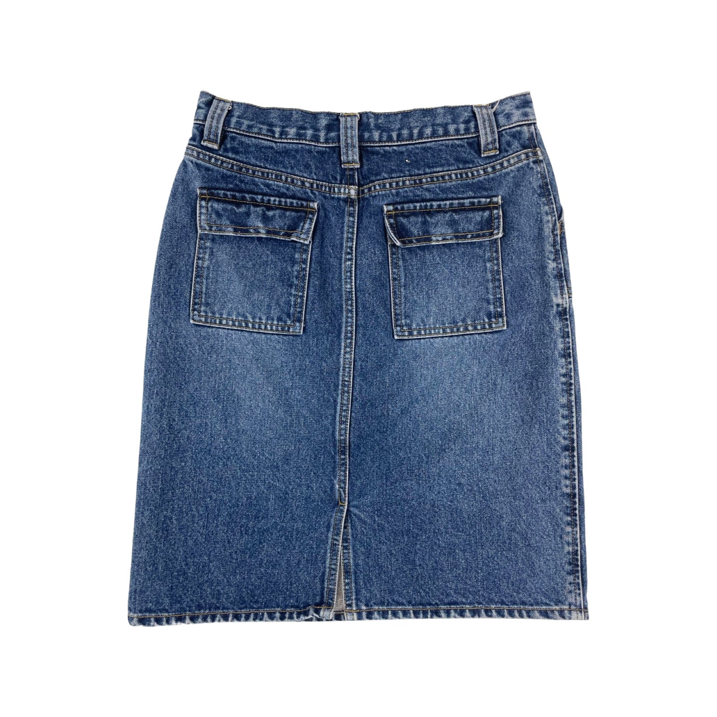 Vintage Denim Carpenter High Waisted Skirt 10
