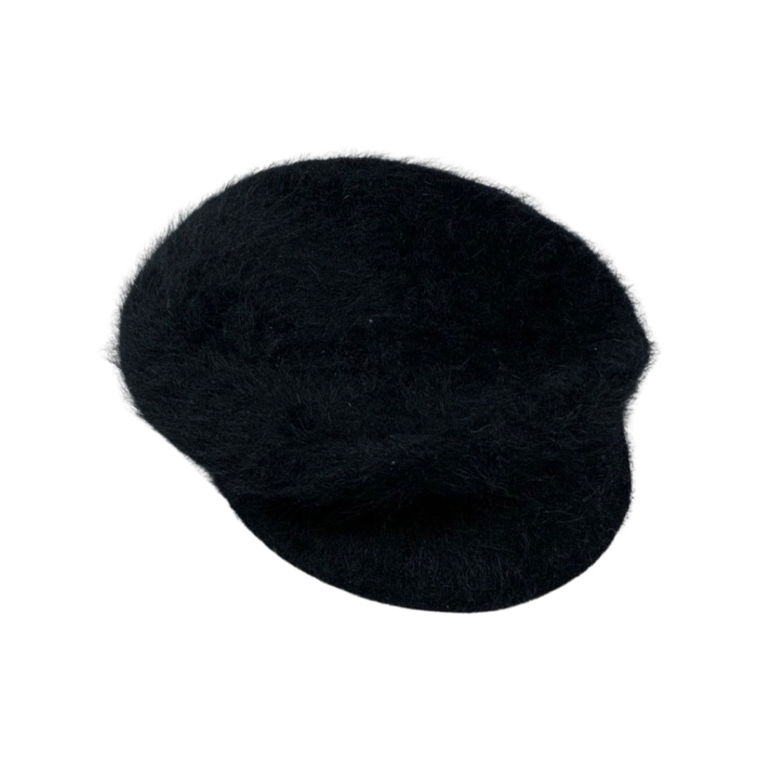 Vintage 60s Black Peaked Beret Hat