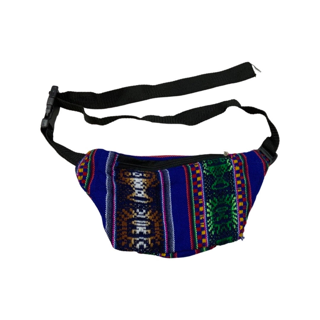 Vintage Multicolour Woven Bum Bag