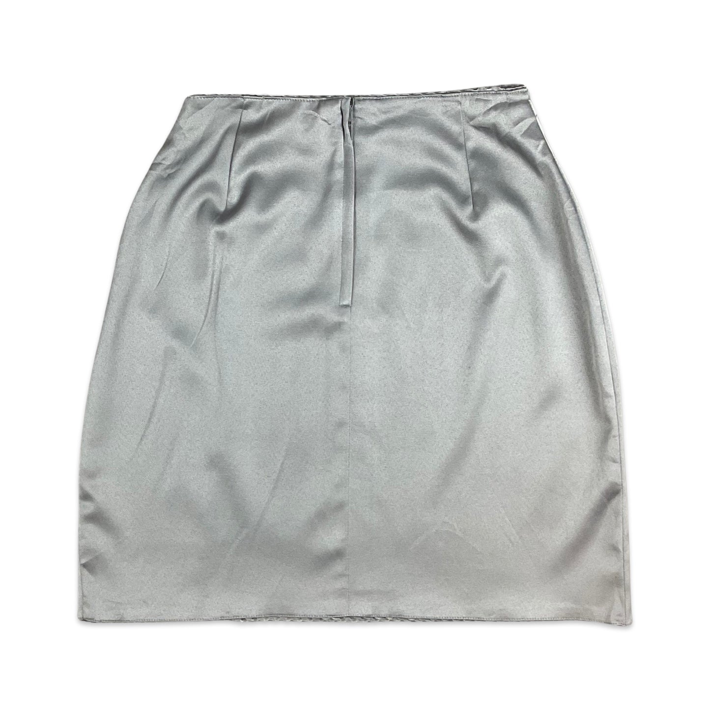 90s Y2K Silver High Waisted Mini Skirt 4 6