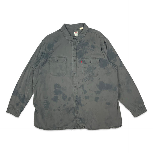 90s Two Tone Grey Levis Shirt XL