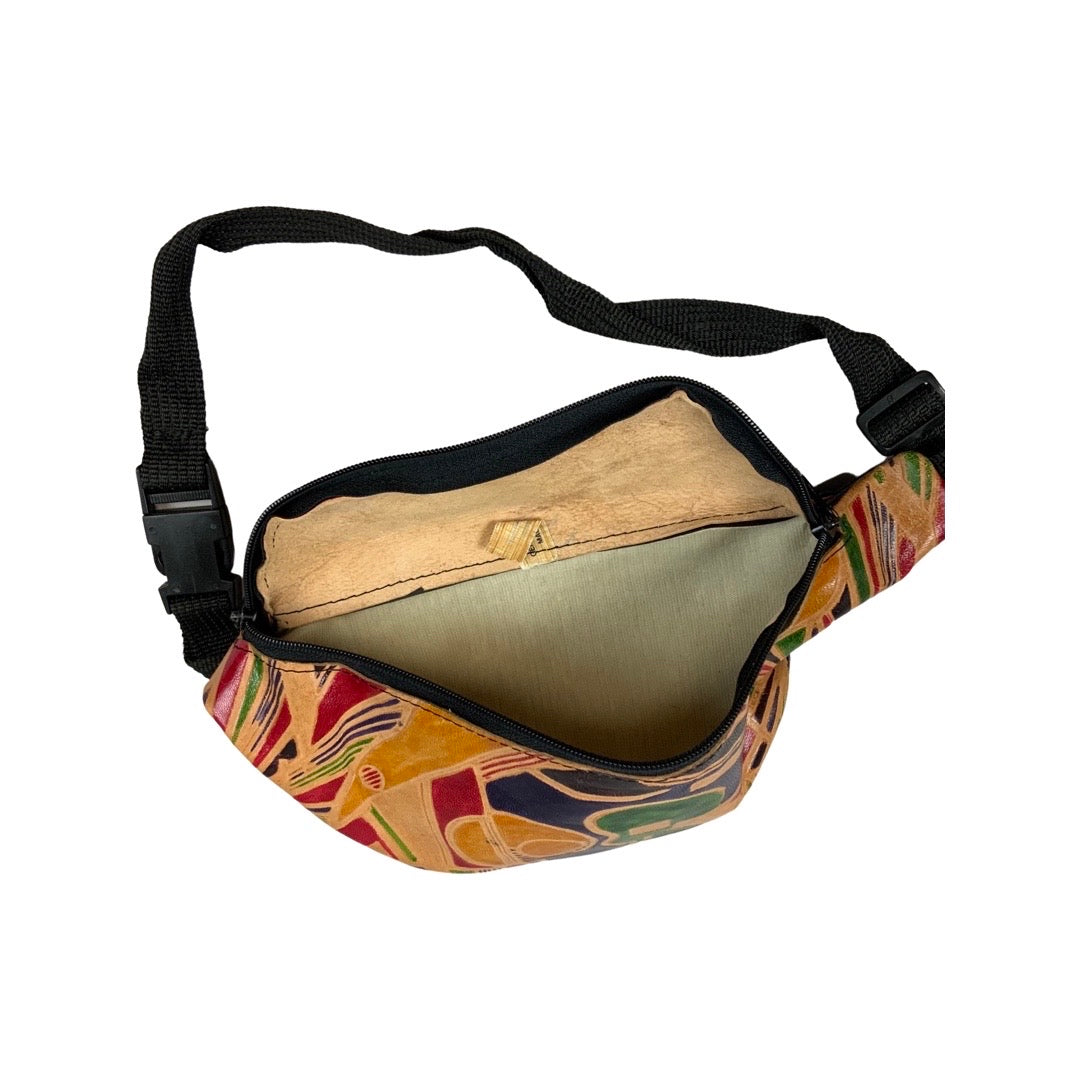 Vintage Multicolour Leather Bum Bag