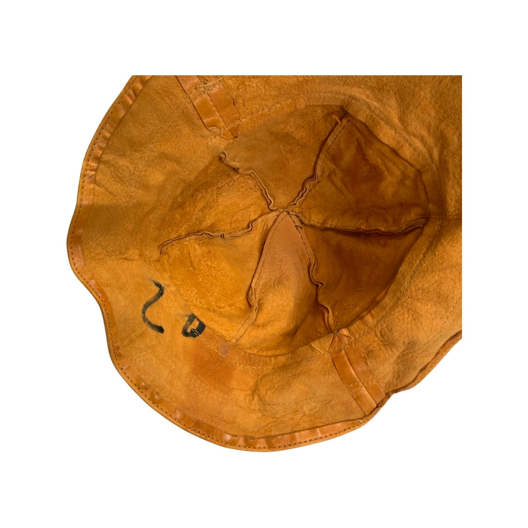 Vintage Tan Leather Bucket Hat