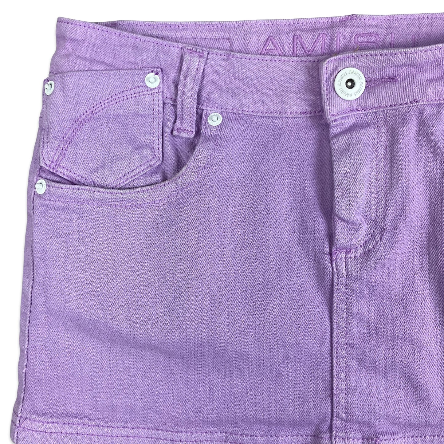 Vintage Y2K Lilac Denim Mini Skirt 10