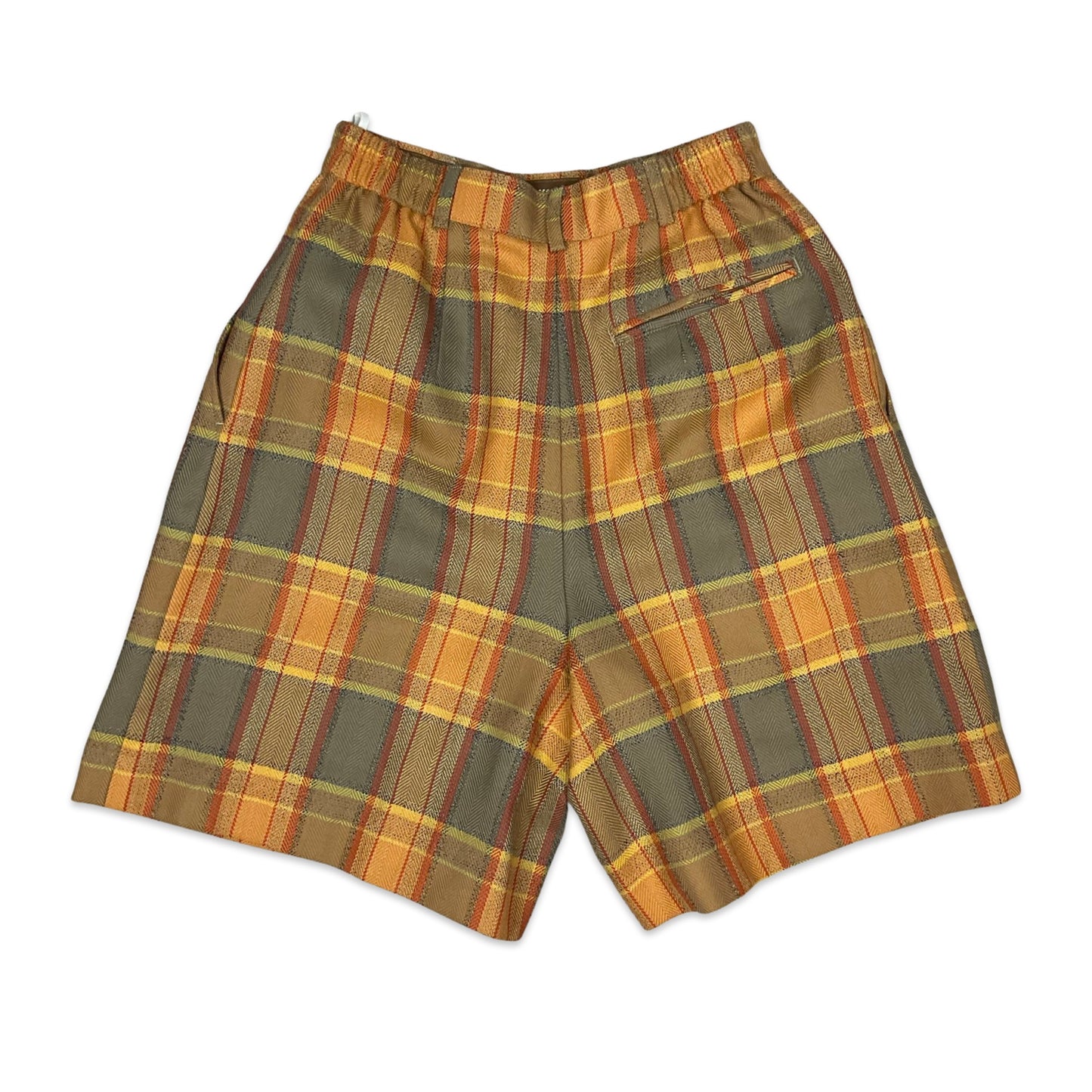 Vintage Orange Plaid Shorts 8