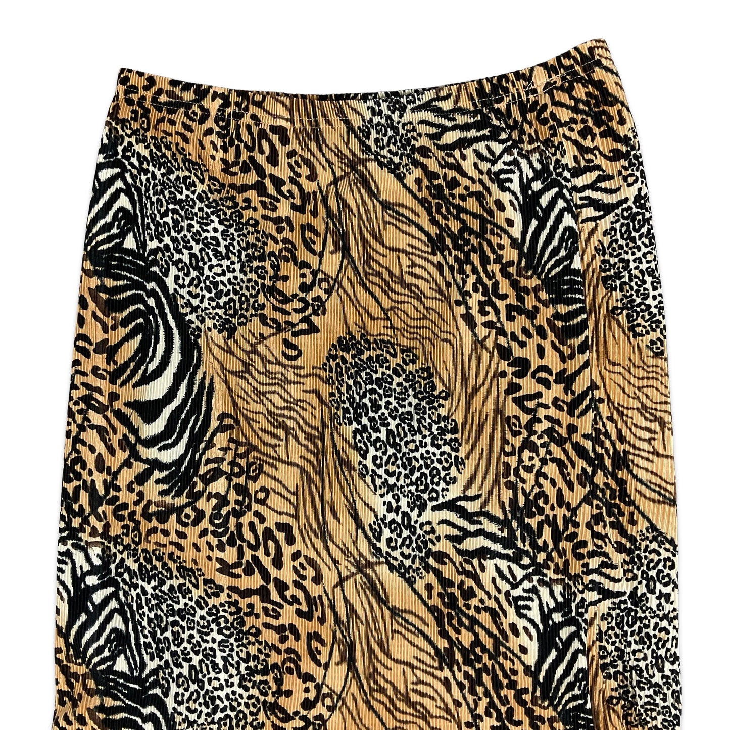 90s Animal Print Mermaid Midi Skirt