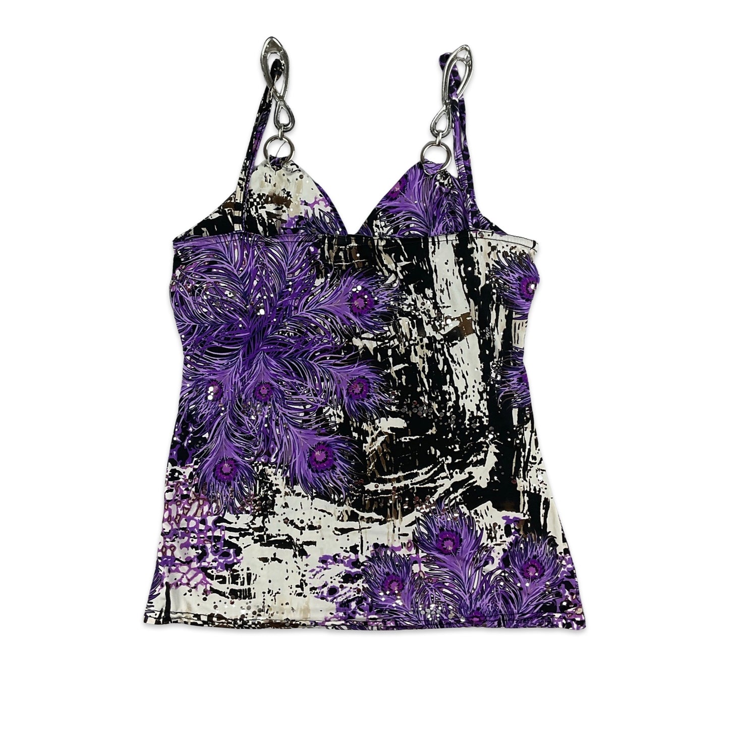 Y2K White & Purple Animal Print Vest Top 6 8