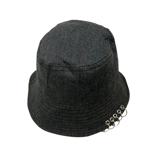 Vintage Denim With Hoop Detail Bucket Hat