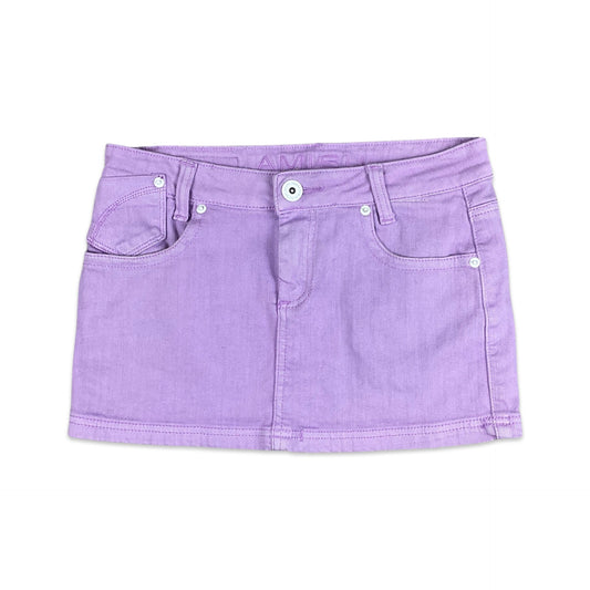 Vintage Y2K Lilac Denim Mini Skirt 10