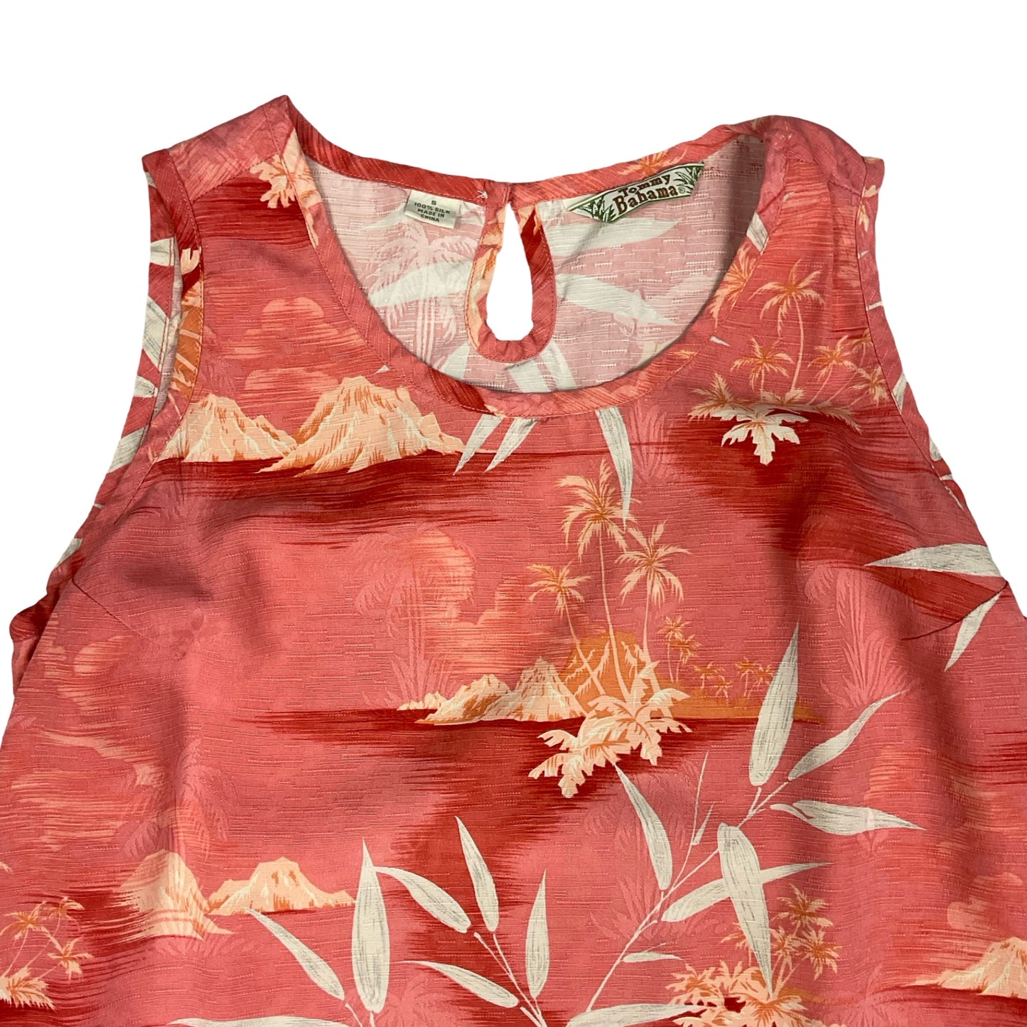 Vintage Pink White & Orange Floral Silk Dress 12