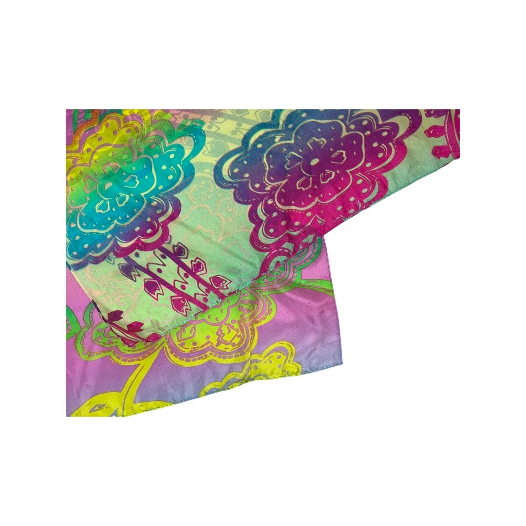 Vintage Multicoloured Silk Scarf