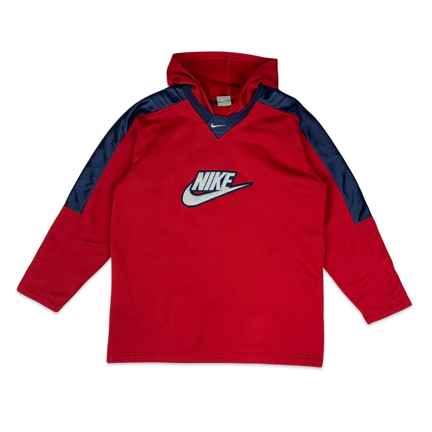 Y2K Red & Navy Nike Hoody M