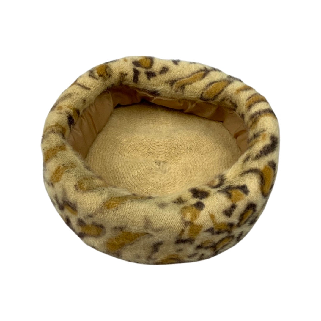 Vintage 60s Animal Leopard Print Beret