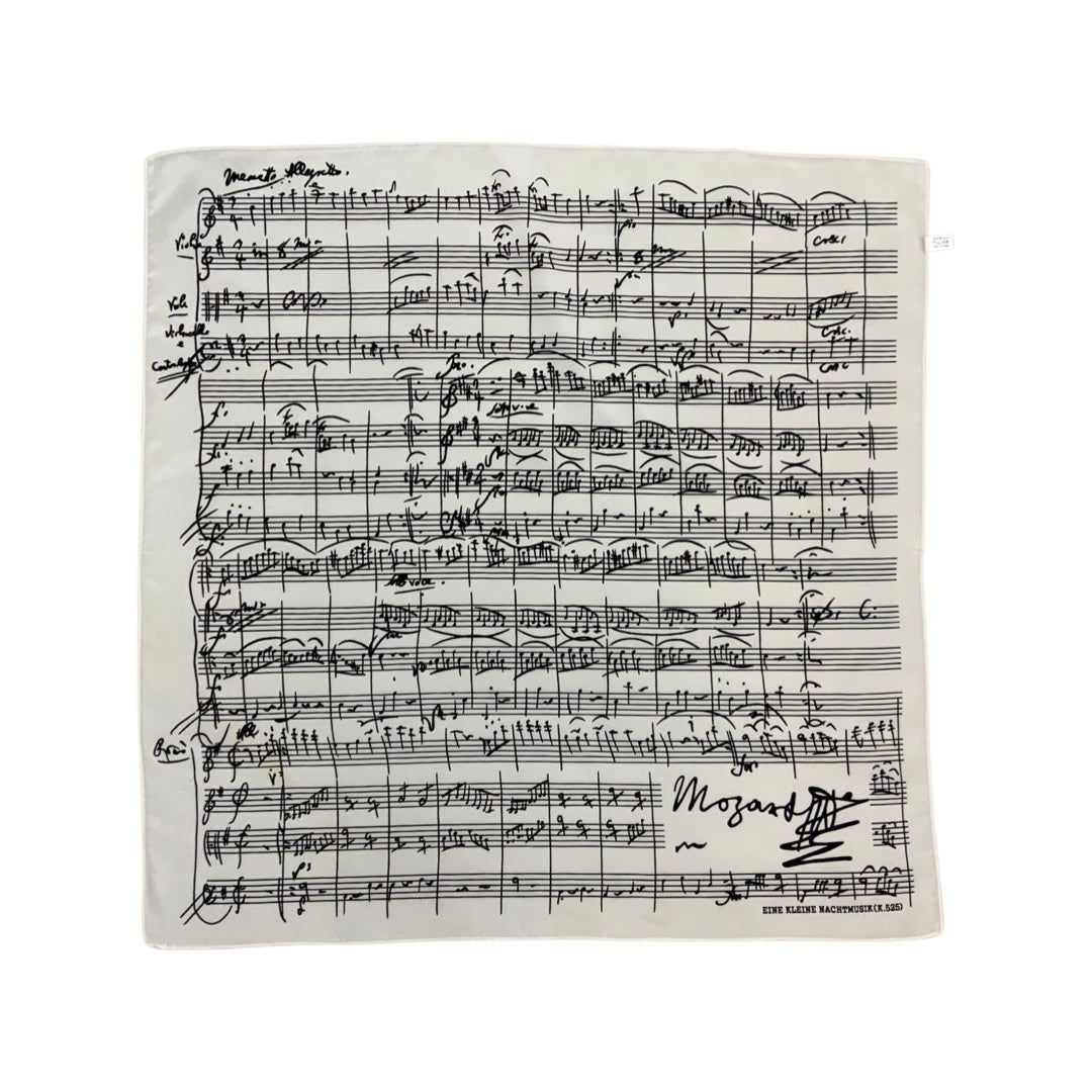 Vintage Mozart Sheet Music Silk Scarf