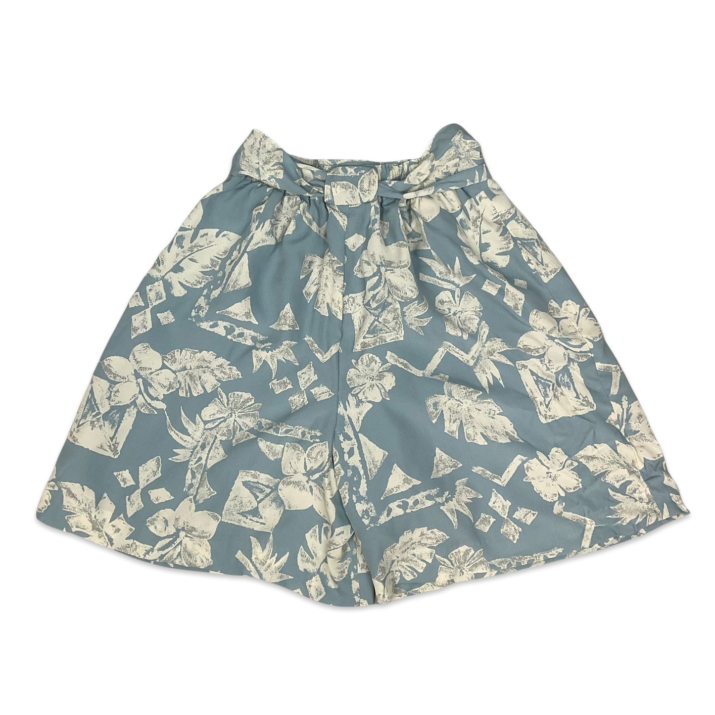 Vintage Blue & White Floral Shorts 4 6 8