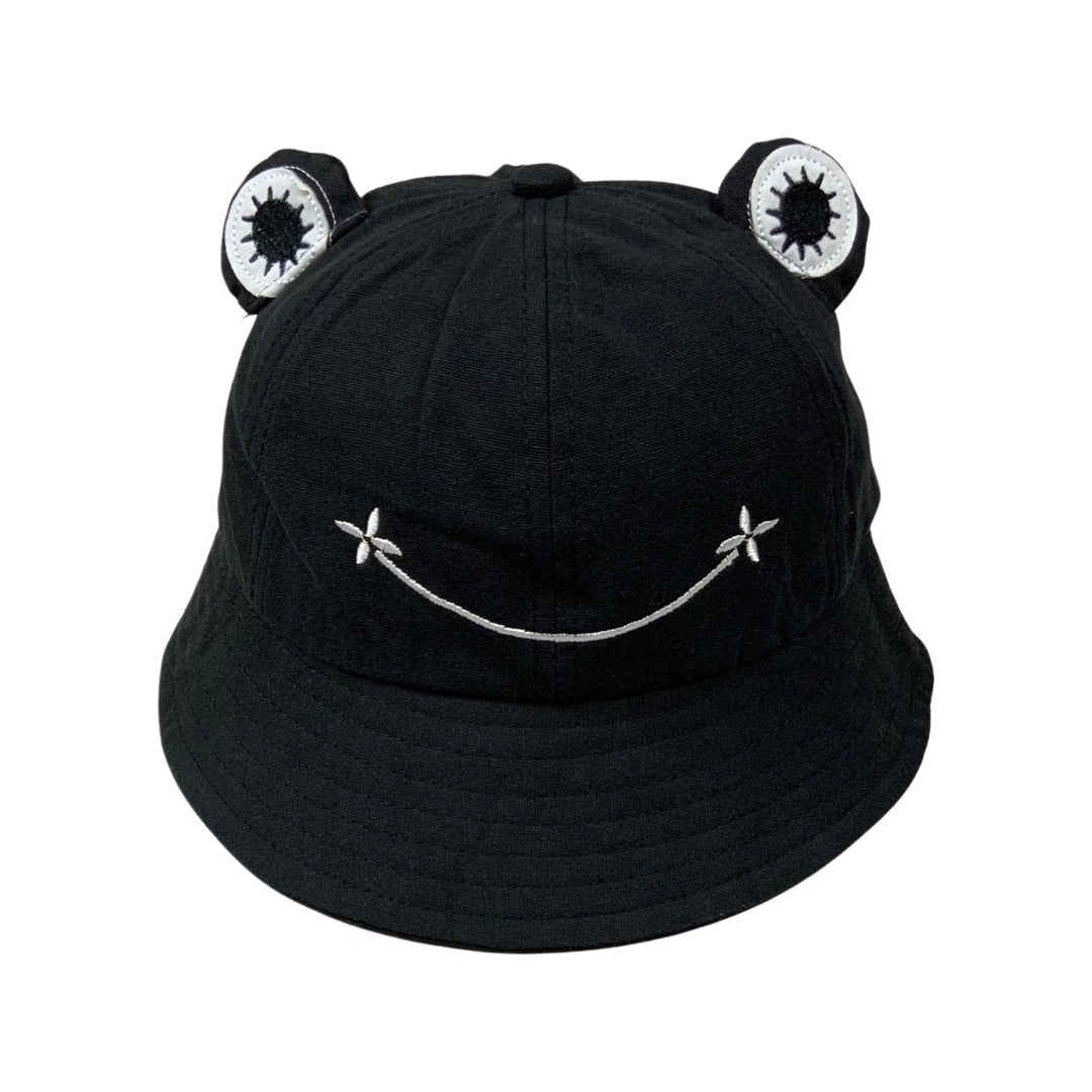 Vintage Black Frog Bucket Hat