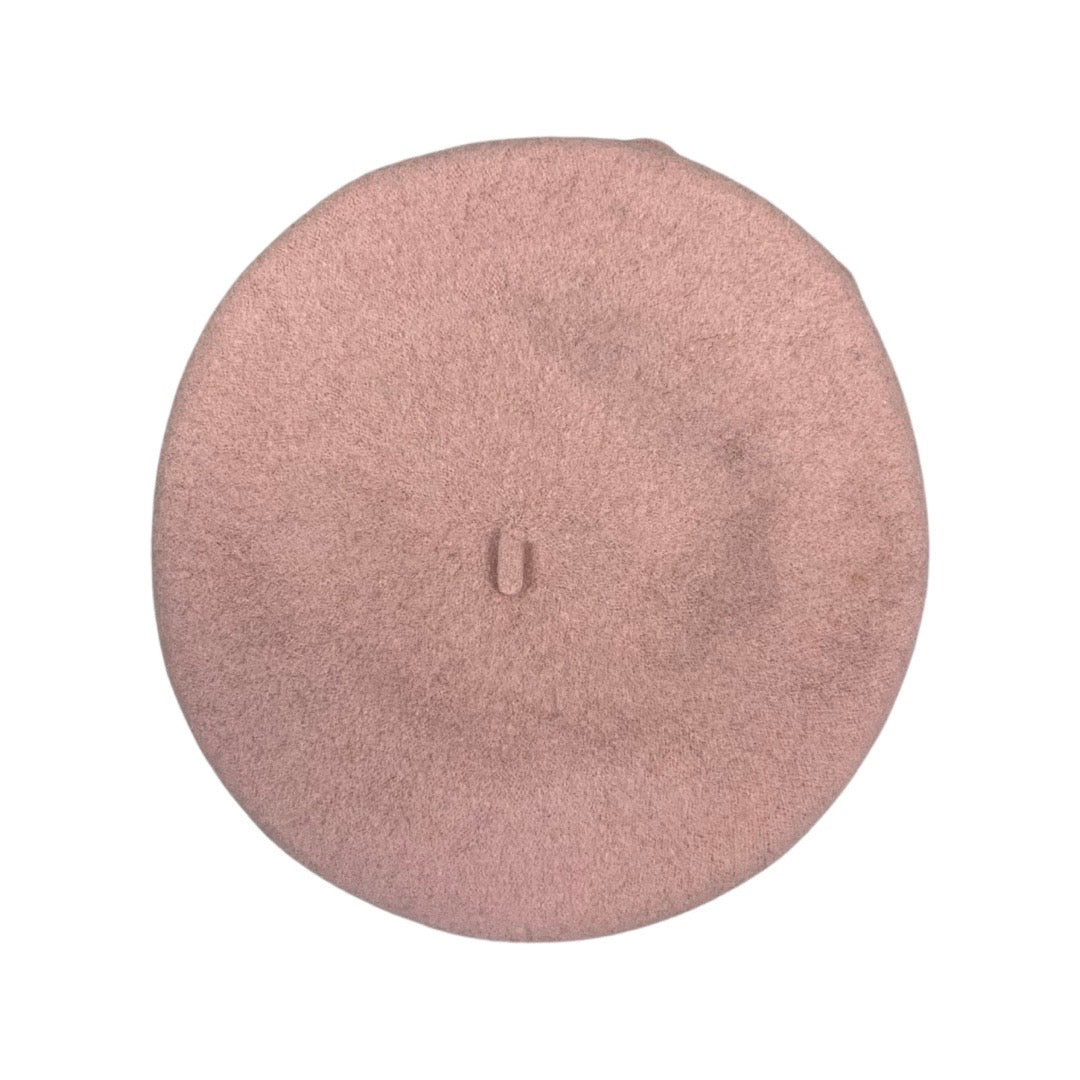 Vintage Pale Pink Appliqué Flower Beret