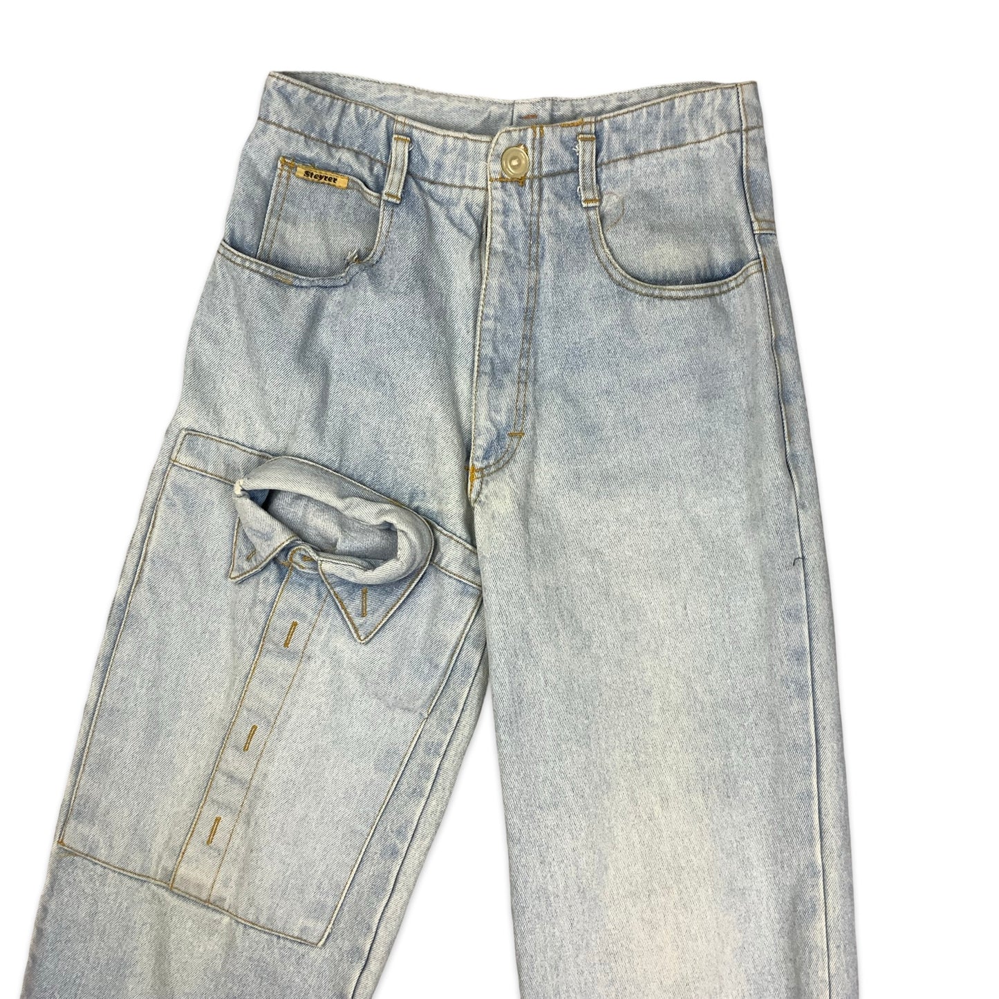 80s High Waist Light Denim Jeans 10