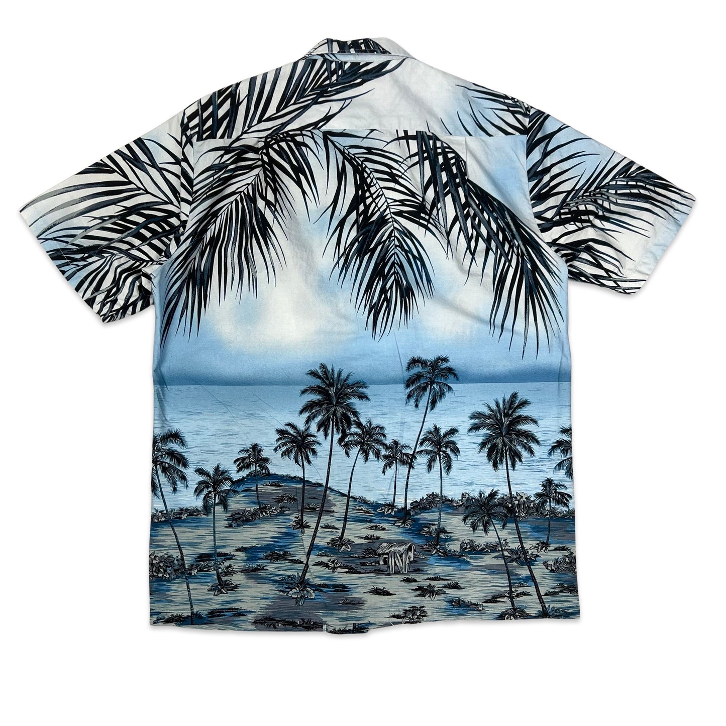 Vintage RJC Made in Hawaii Blue Hawaiian Shirt M L