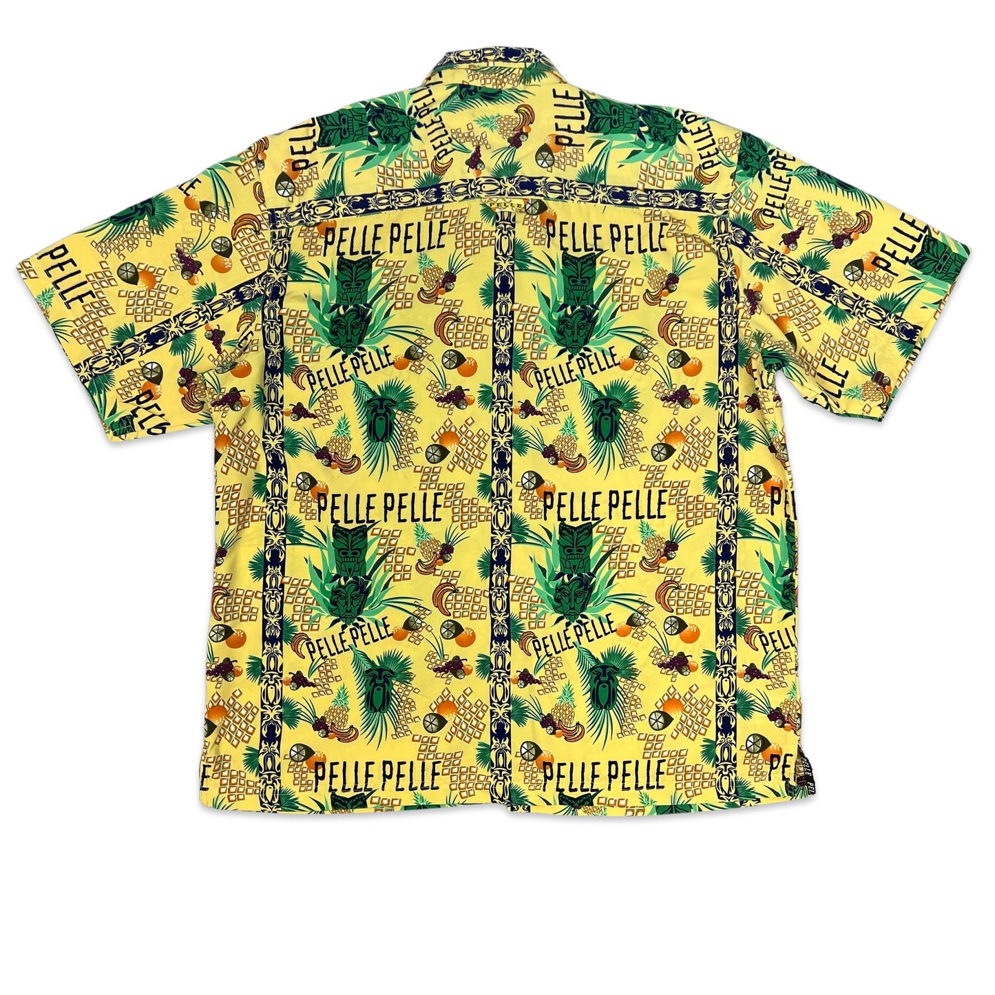 Pelle Pelle Yellow & Green Hawaiian Shirt XL XXL