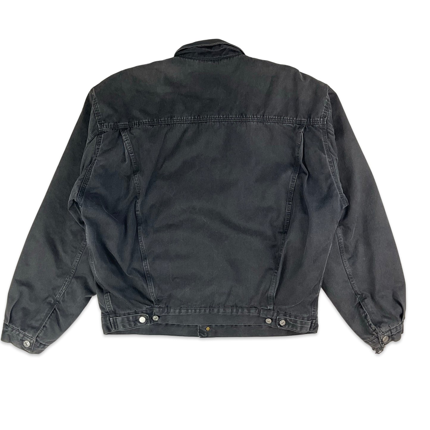 90s Diesel Black Denim Oversized Jacket L
