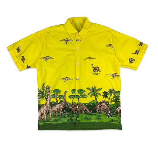 Vintage Bright Yellow Dinosaur Shirt L