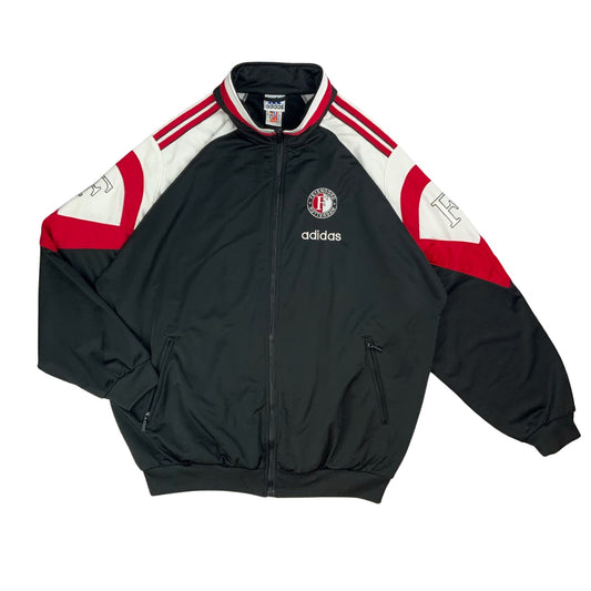 90s Black Red & White Adidas Rotterdam Track Jacket 3XL