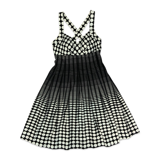 90s Black & White Polka Dot Calvin Klein Aline Dress