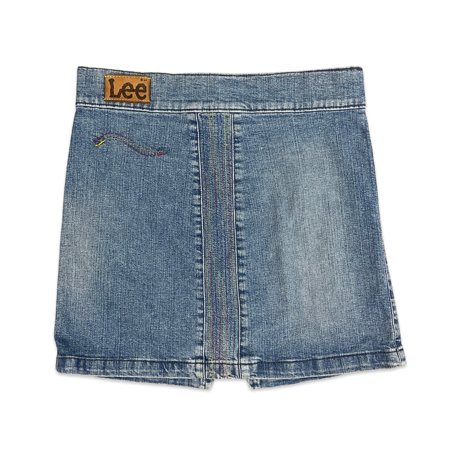 Vintage 90s LEE Light Blue Denim Mini Skirt 10 12