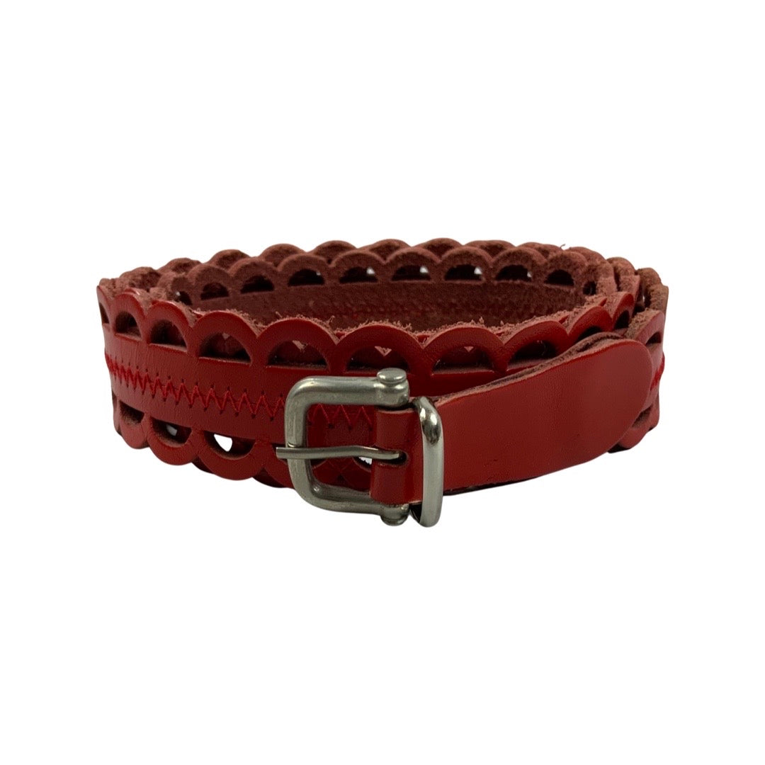 Vintage Red Cutout Detail Belt