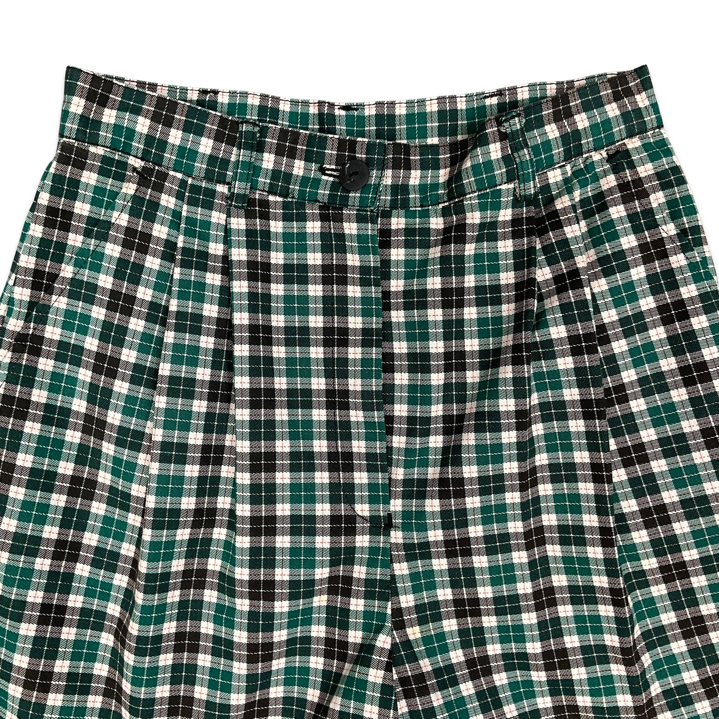 Vintage Green Tartan Shorts 8