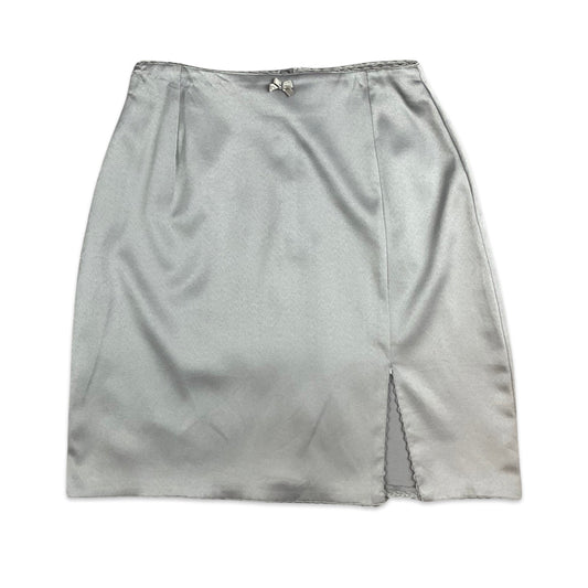 90s Y2K Silver High Waisted Mini Skirt 4 6