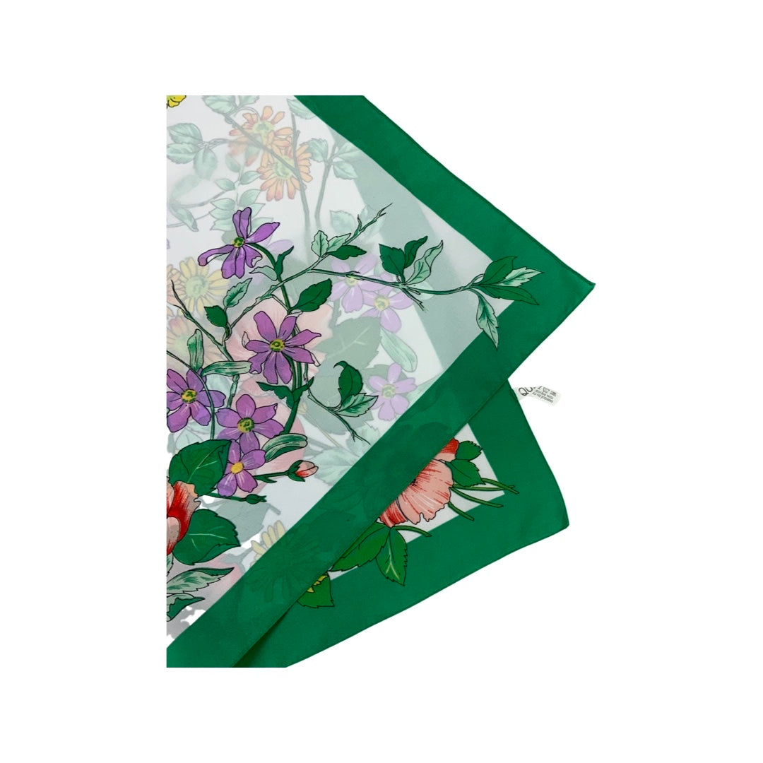 Vintage 80s Floral Scarf