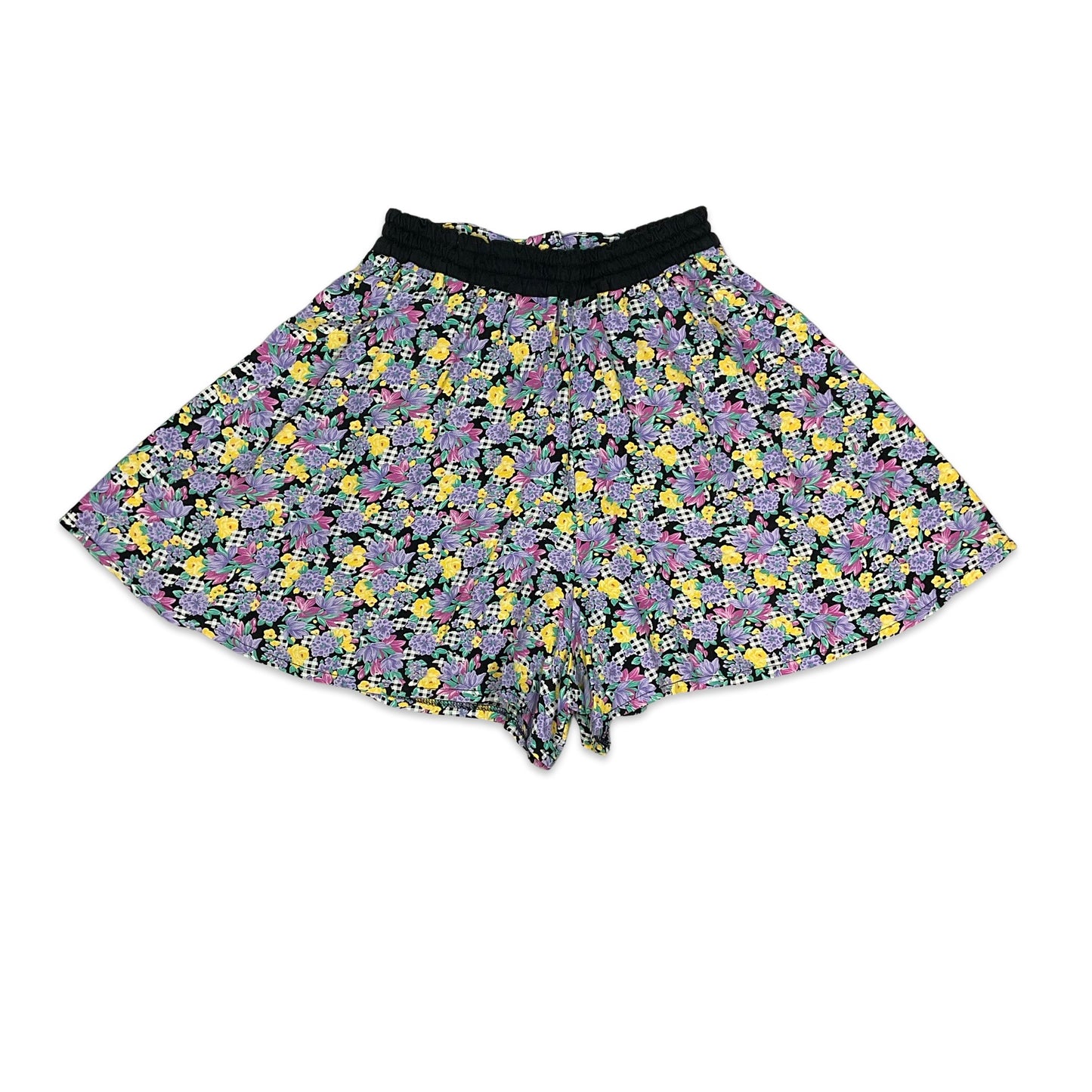 Vintage Purple Floral Shorts 6 8 10