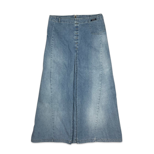 Vintage Denim Maxi Skirt 16